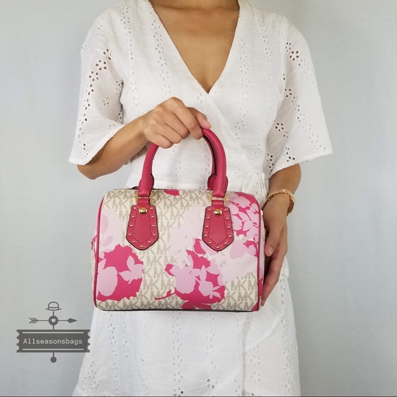 Michael Kors aria Small Satchel granita pink bag - Picture 5 of 8